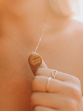 Choose Happy Mantra Meditative Mini Charm Necklace